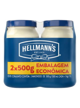 Maion Hellmanns 500g C/2 Pack Tradicional